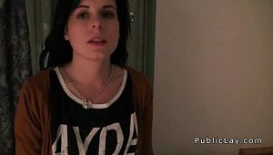 Black-haired poking in public motel apartment