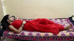 indian bhabhi smashed in crimson saree