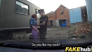 Faux Cop Unfaithful gf perceives the